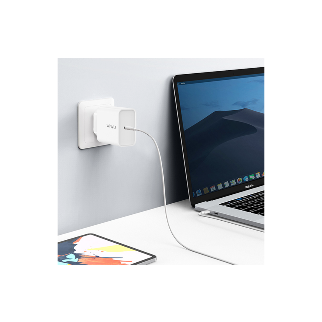 Wiwu RY-U65UK 20W Comet Type-C Uk Power Adapter PD - White Wiwu RY-U65UK 20W Comet Type-C Uk Power Adapter PD - White